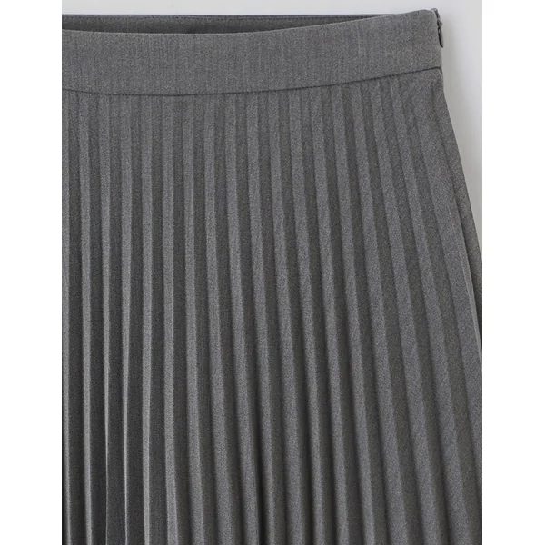 Jupe courte plissée Gris