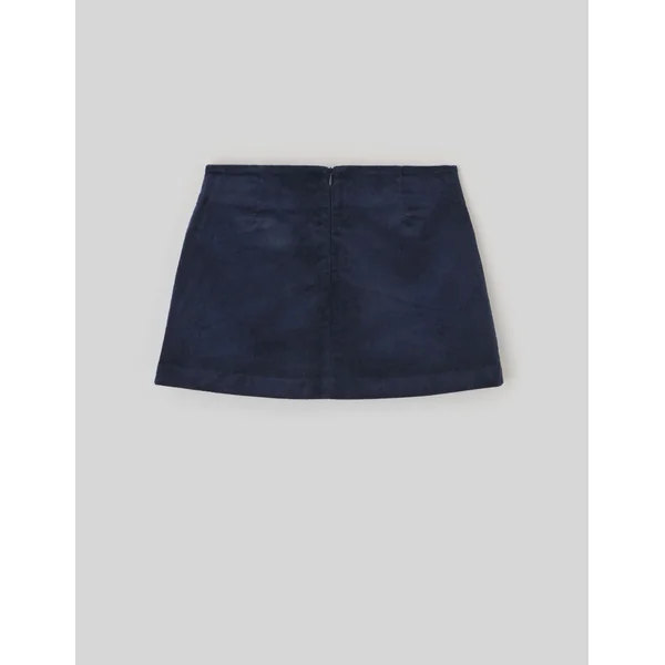 Jupe courte velours Bleu foncé