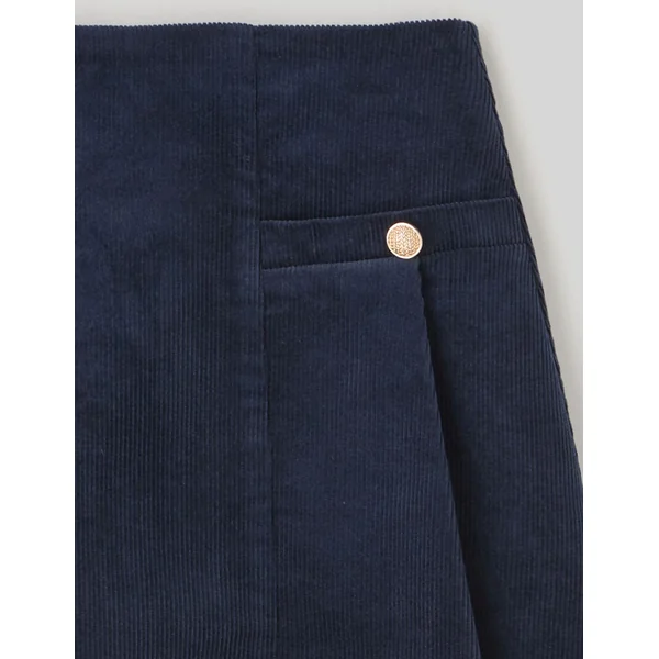 Jupe courte velours Bleu foncé