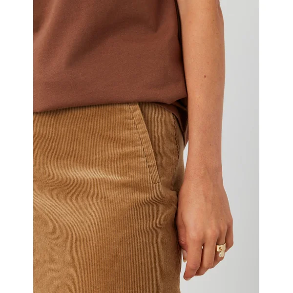 Jupe courte velours camel