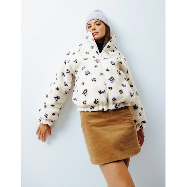 Jupe courte velours camel