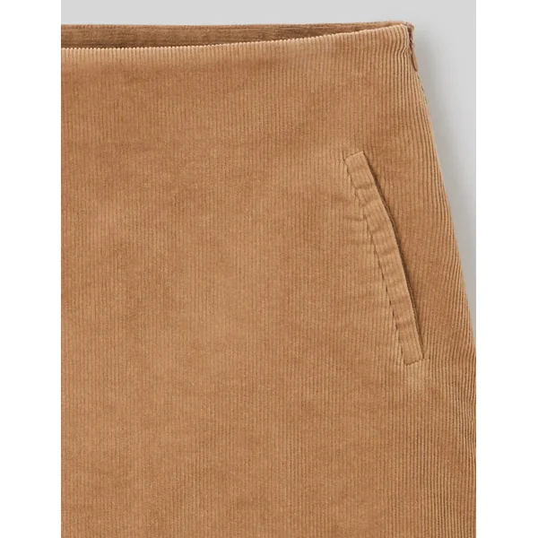 Jupe courte velours camel