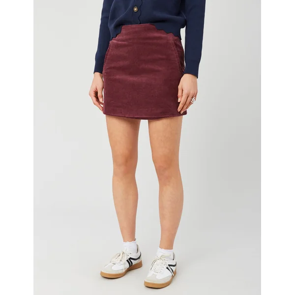 Jupe courte velours Pourpre