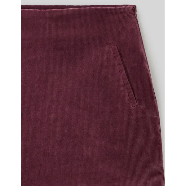 Jupe courte velours Pourpre