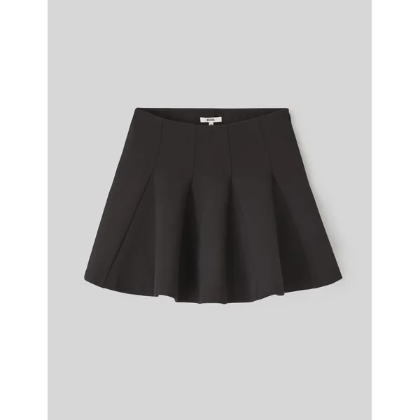 Jupe courte à godets Noir