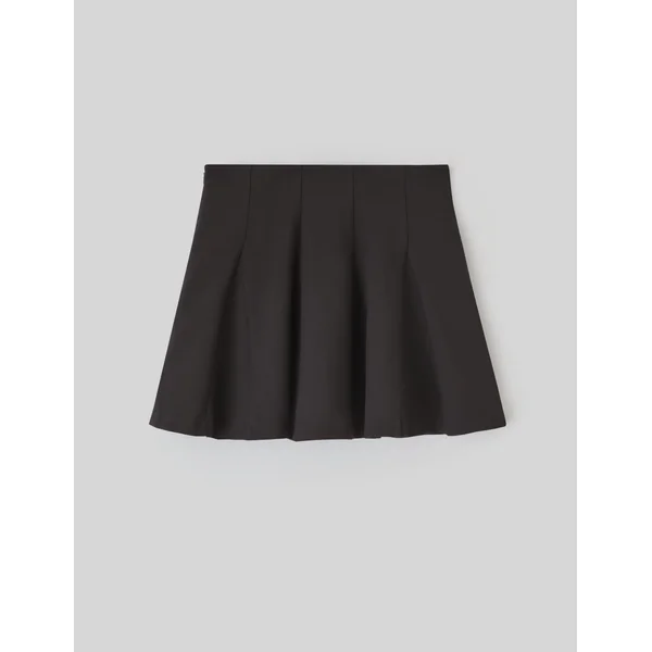 Jupe courte à godets Noir