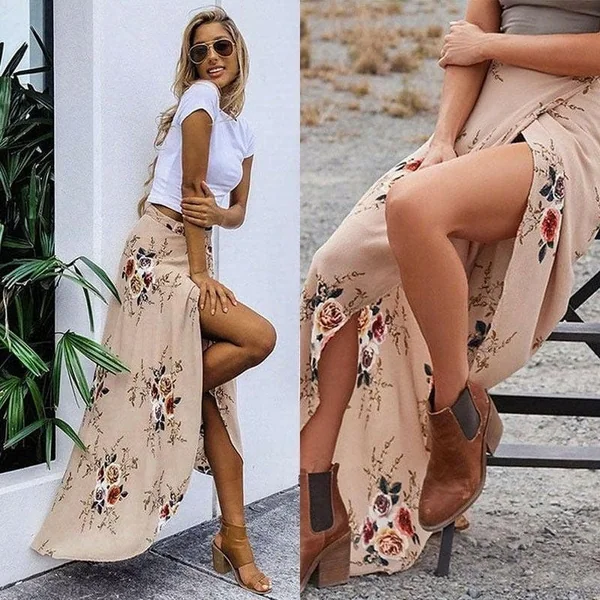 Jupe longue bohème & florale