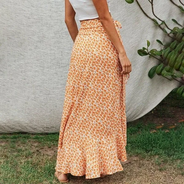 Jupe longue bohème imprimé floral