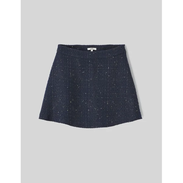Jupe patineuse en tweed Bleu foncé