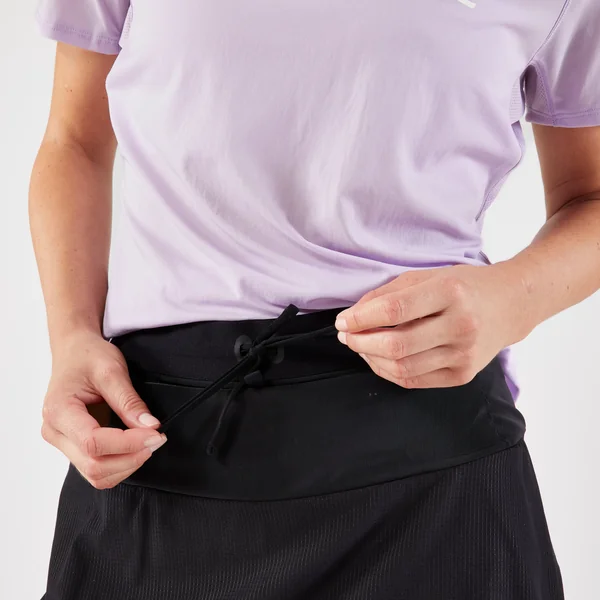 JUPE SHORT DE TRAIL RUNNING FEMME NOIR