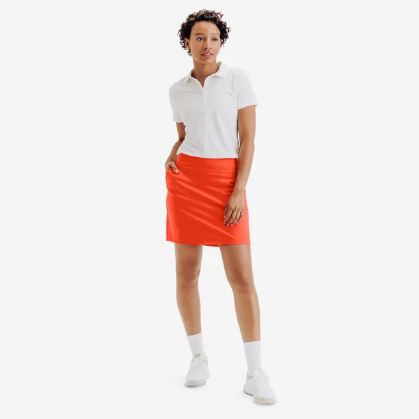Jupe short golf femme, WW500 rouge