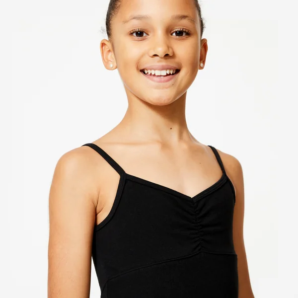 Justaucorps danse classique noir fines bretelles filles