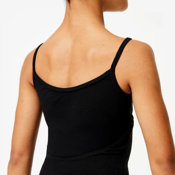 Justaucorps danse classique noir fines bretelles filles