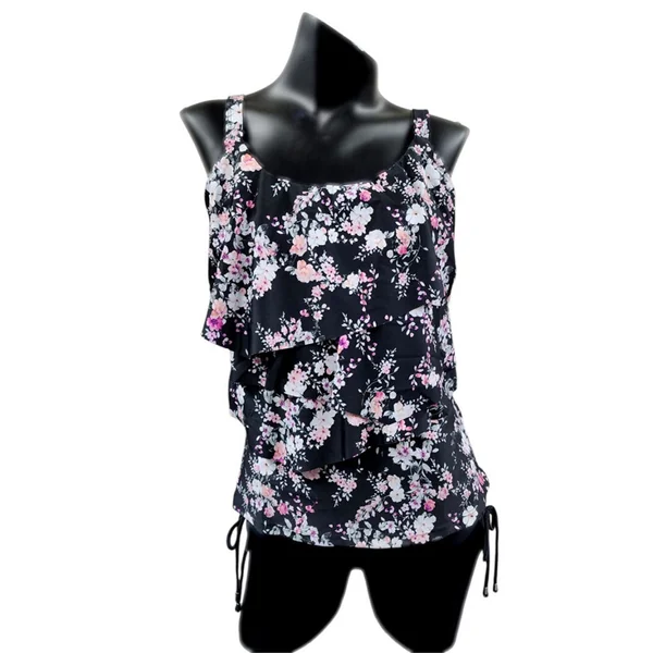 Karmilla - Tankini à étages avec cerceau Fleuri Rose 18