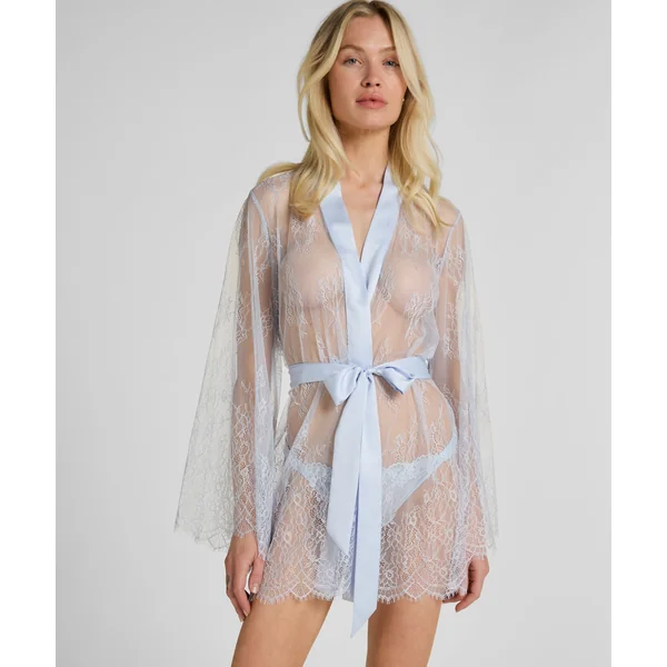 Kimono en Dentelle - Bleu