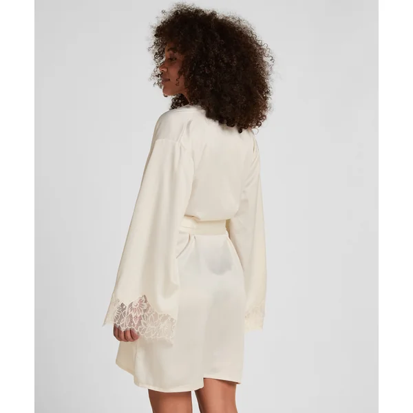 Kimono en satin Valerie - Blanc