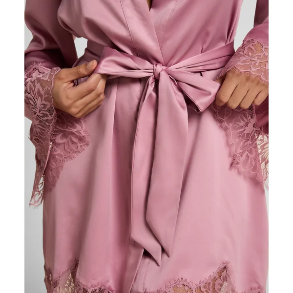 Kimono en satin Valerie - Rose