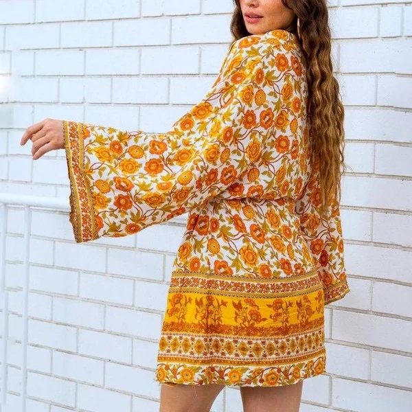Kimono Fleuri Mi Long