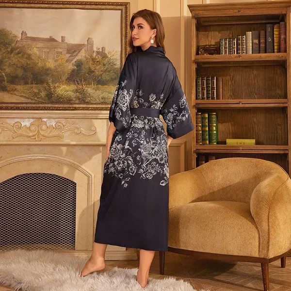 Kimono Floral Noir
