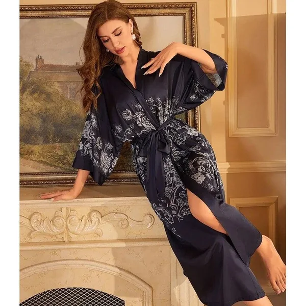 Kimono Floral Noir