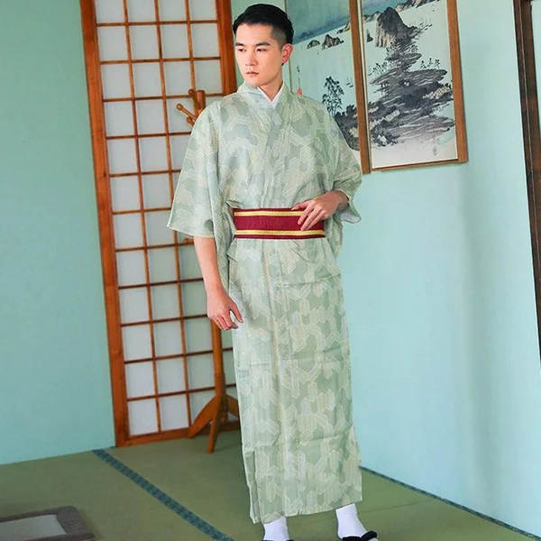 Kimono Japonais Homme Vert
