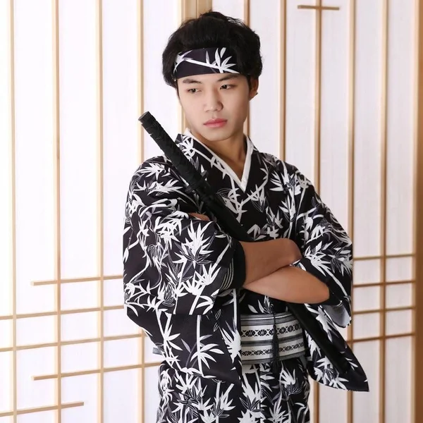 Kimono Japonais Long Noir