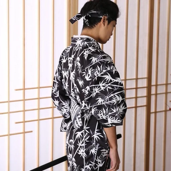 Kimono Japonais Long Noir