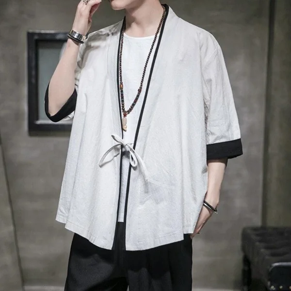 Kimono Streetwear Homme Blanc