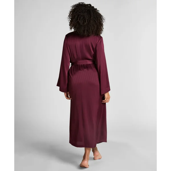 Kimono à rayures en satin - Violet