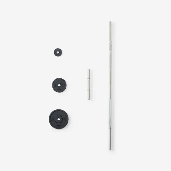 Kit 50 kg haltères et barre musculation avec disque de fonte à 80 % recyclée