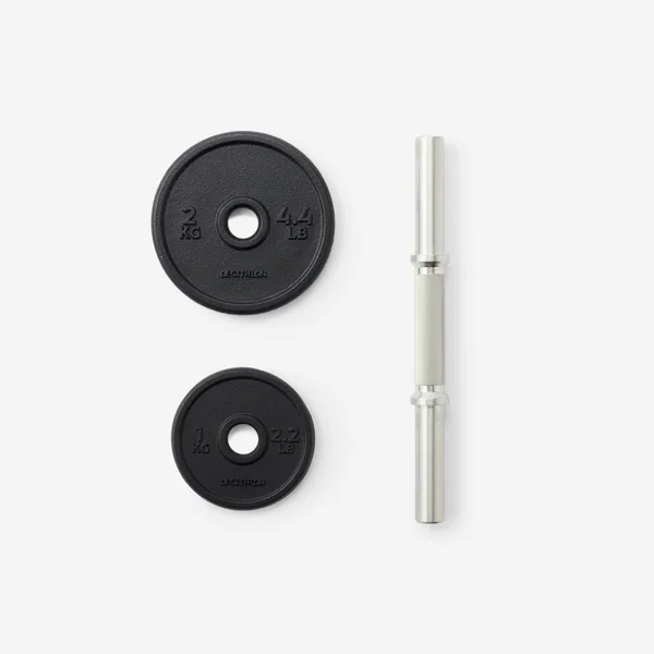 Kit haltère de musculation 10 kg avec disque de fonte à 80 % recyclée