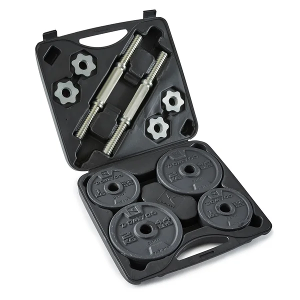 Kit haltères de musculation 20 kg avec disque de fonte en partie recyclée