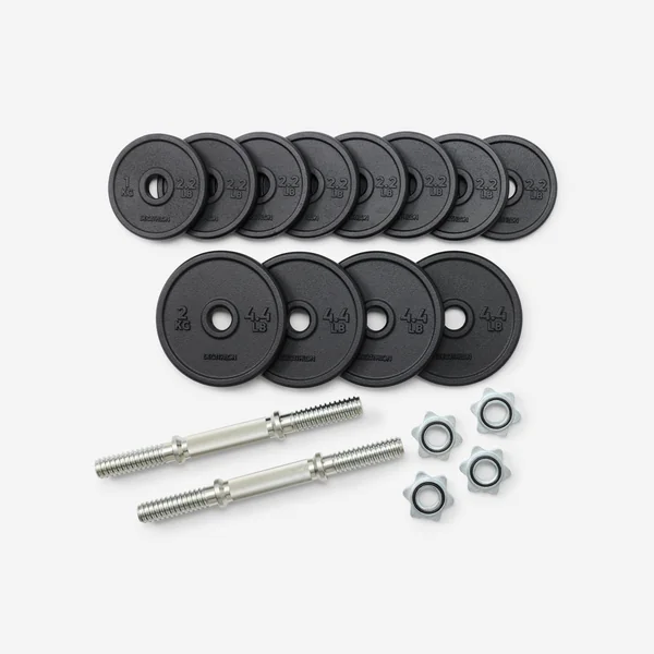 Kit haltères de musculation 20 kg avec disque de fonte en partie recyclée