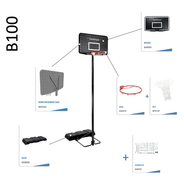Kit Visserie pour panier de Basket - B100 Kit Visserie Easy