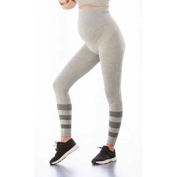 Legging de grossesse sport - Gris Cache Coeur