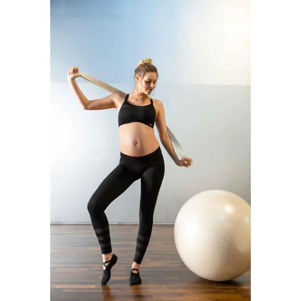Legging de grossesse sport - Noir Cache Coeur