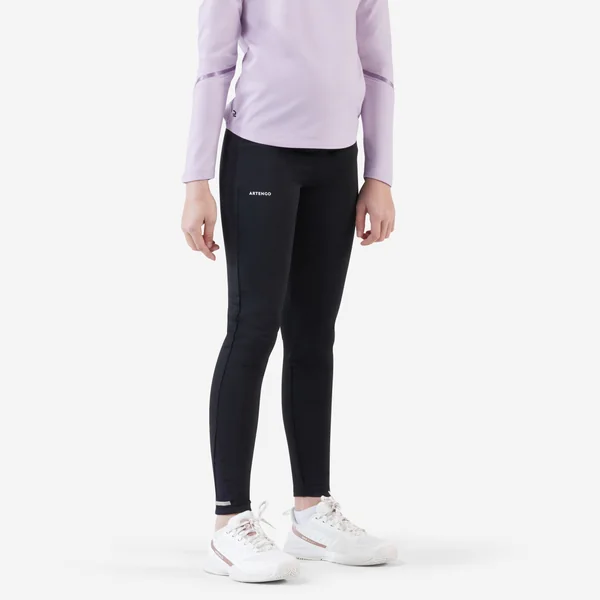 Legging de tennis fille - leg500 noir