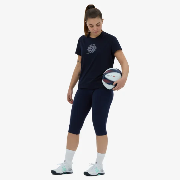 Legging en coton bleu pour volleyeuses