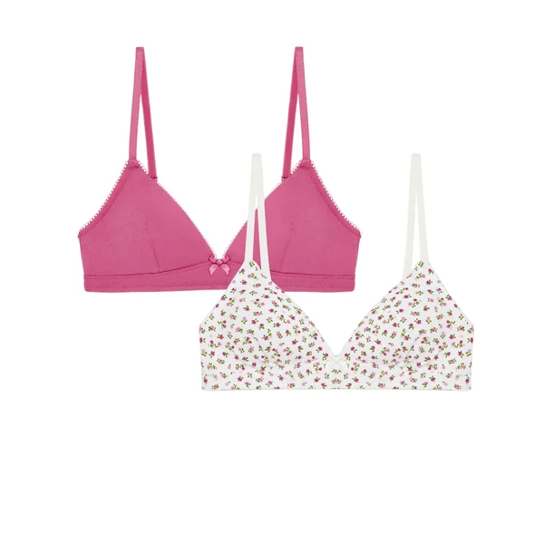 Lot de 2 brassières ados en coton