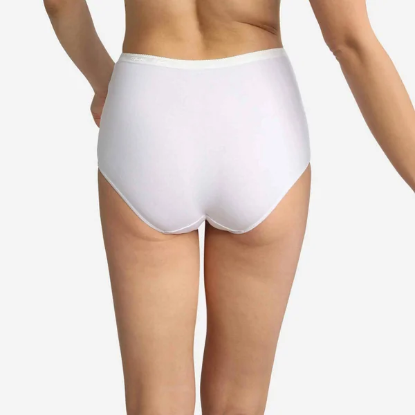 Lot de 2 culottes hautes - Blanc Playtex Coton Bio Playtex