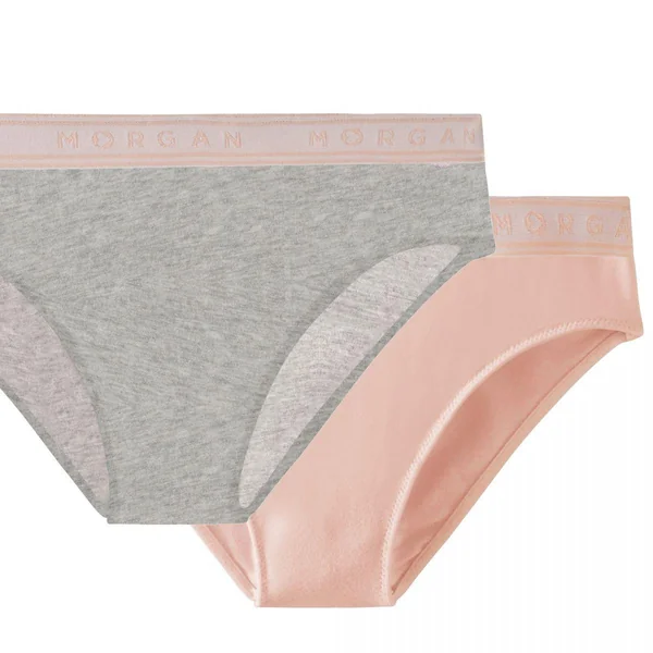 Lot de 2 Culottes - Rose Morgan Lingerie INES en coton Morgan Lingerie
