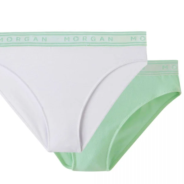 Lot de 2 culottes - Verte Morgan Lingerie INES en coton Morgan Lingerie