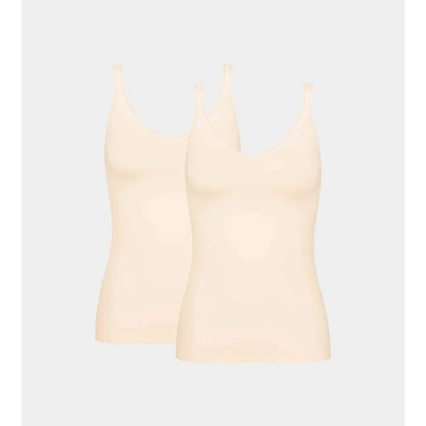 Lot de 2 débardeurs Sloggi GO Rose en coton Sloggi