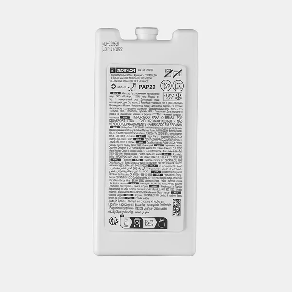 Lot de 2 pains de glace pour glacière, 175 grammes