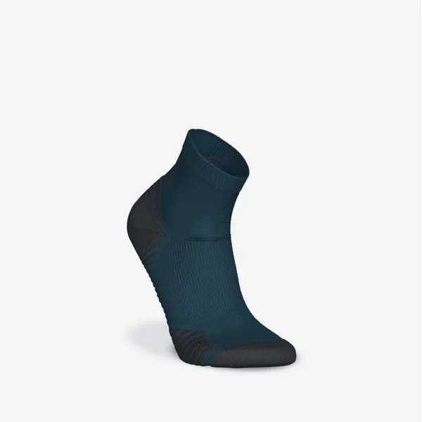Lot de 2 paires de chaussettes de running run500 epaisses mid bleu
