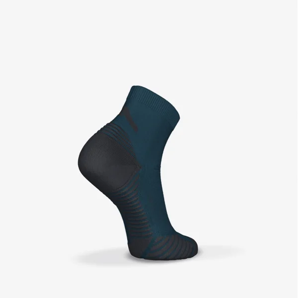 Lot de 2 paires de chaussettes de running run500 epaisses mid bleu