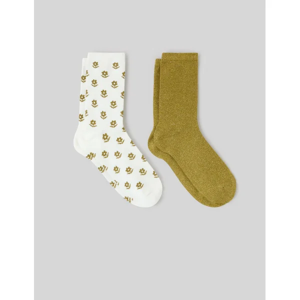 Lot de 2 paires de chaussettes lurex Vert clair