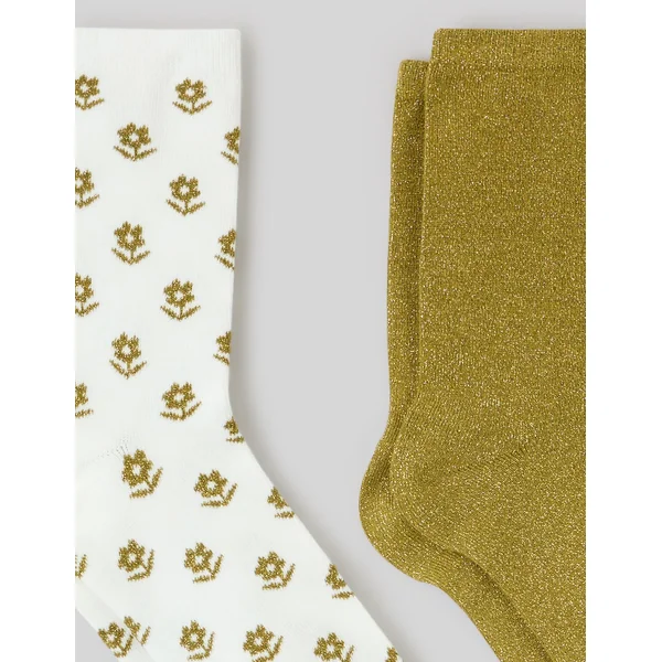 Lot de 2 paires de chaussettes lurex Vert clair