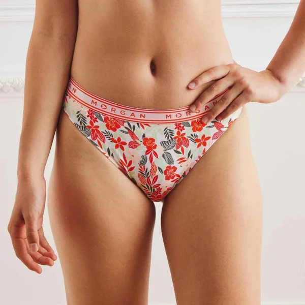 Lot de 2 slips - Orange Morgan Lingerie INES en coton Morgan Lingerie