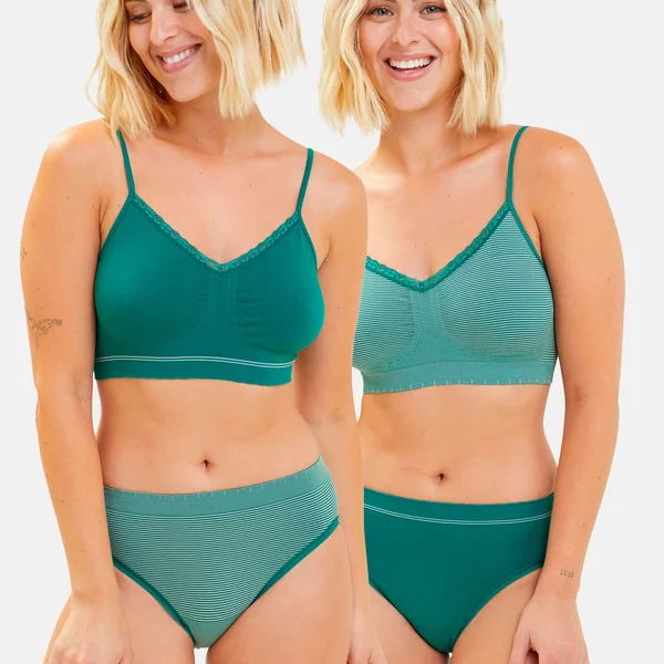Lot de 2 slips vert Billet Doux